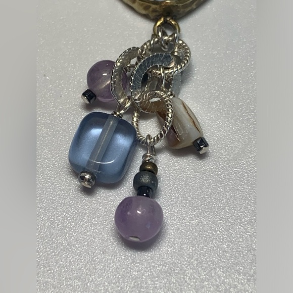 Silpada Sterling Silver & Frosted Etched Amethyst Glass, Shell & Bead Earrings - Picture 12 of 16